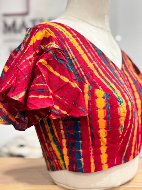 Zuri - Maroon Butterfly Sleeve Blouse