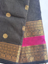 Ponni - Black Vairaoosi Kanchi Cotton Saree