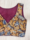 Hemanika- Maroon /Mustard Blouse (Sleeveless)