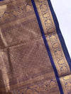 Janani - Blue Checks Kanchi Cotton Saree