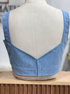 Denim Daze- Blue Sleeveless Blouse