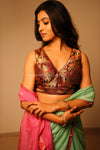 Veena- Wine Blouse (Attachable Sleeves)