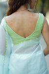Arya- Mint Green Blouse (Attachable Sleeves)