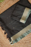 Maya Semi-Silk Silver Stripes Multi Butta Saree