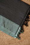 Maya Semi-Silk Silver Stripes Saree