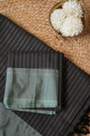 Maya Semi-Silk Silver Stripes Saree