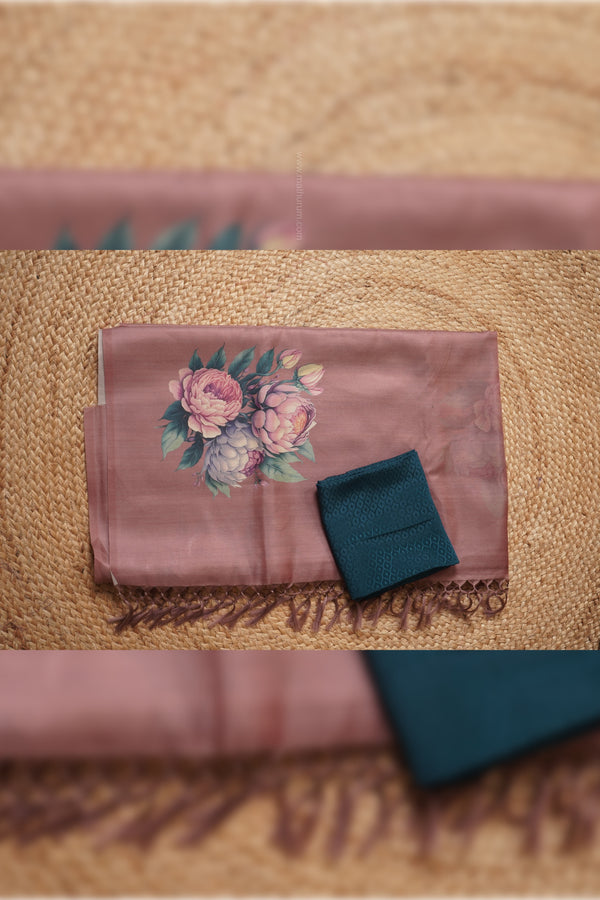 Aurora - Pink (Premium Synthetic) Saree