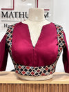 Urvi- Maroon/Black Koti Blouse
