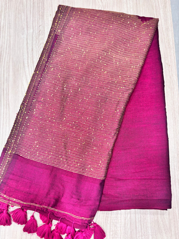 Starry Dust Saree - Maroon