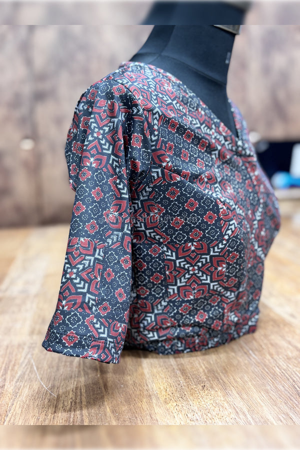 Bella - Navy Blue Stretchable Blouse