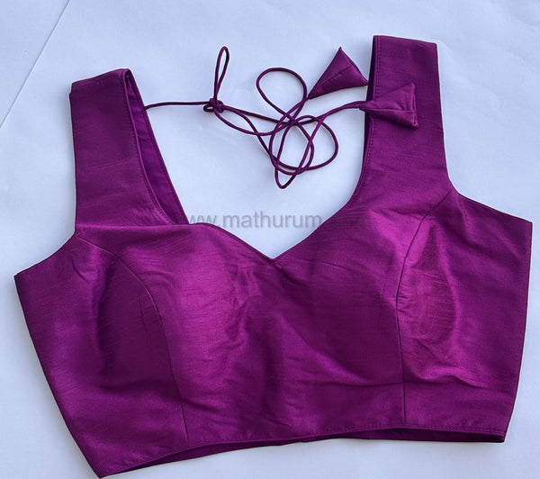 Rang- Majenta Blouse (Attachable Sleeves)