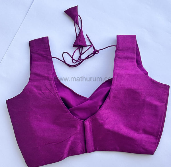 Rang- Majenta Blouse (Attachable Sleeves)