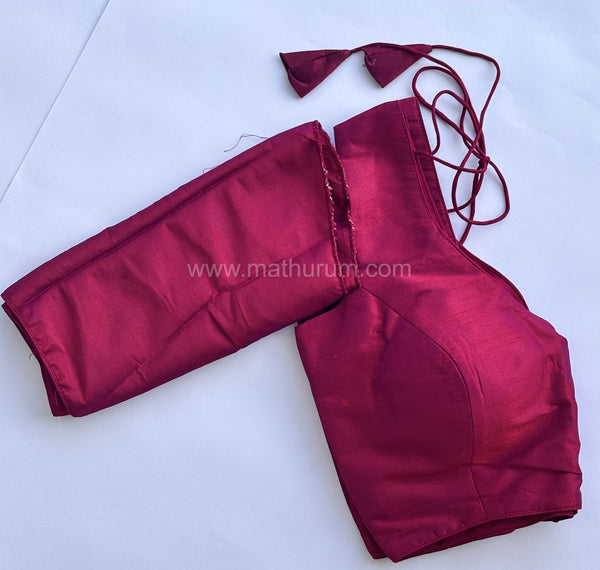 Rang- Fushia Blouse (Attachable Sleeves)