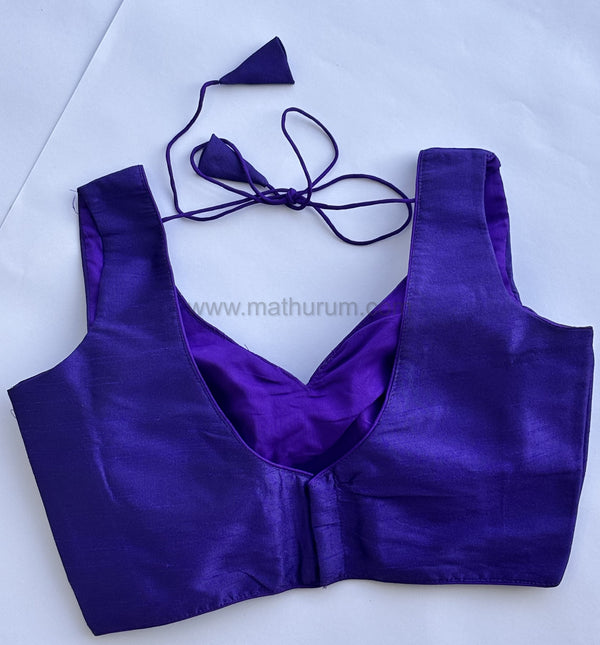 Rang- Violet Blouse (Attachable Sleeves)