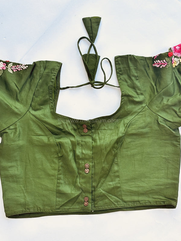 Little Garden - Mehandi Embroidery Blouse