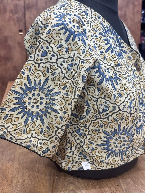 Paruthi Beige Round Floral Blouse