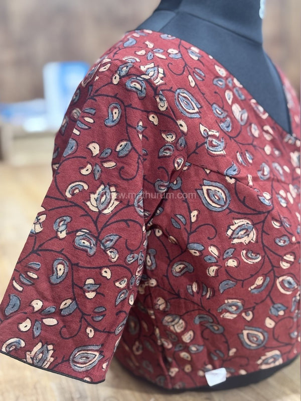 ParuthiMaroon Floral Blouse