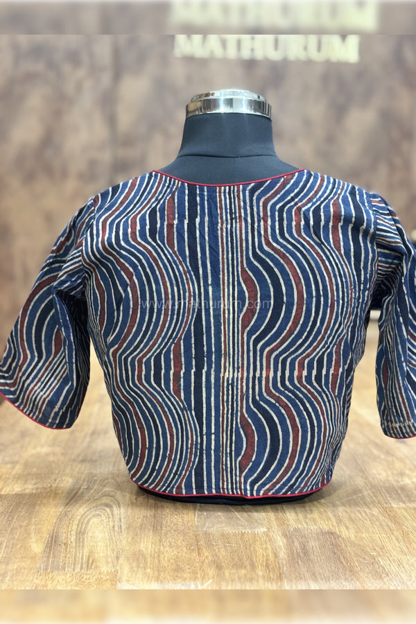 Paruthi Indigo Stripes Blouse