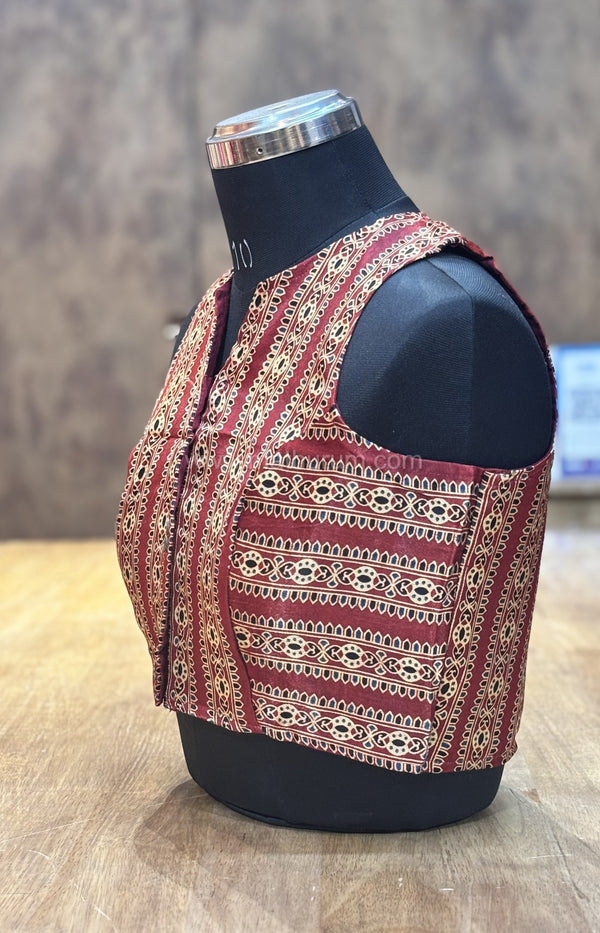 Kajal - Maroon Sleeveless Blouse