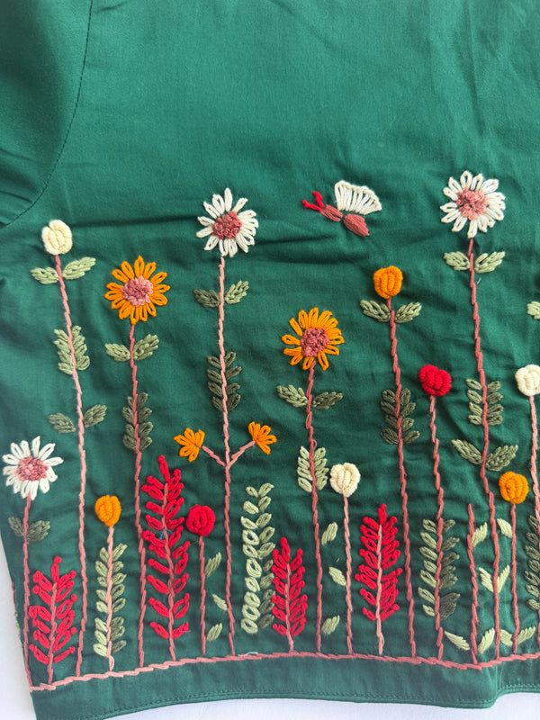 Botanica - Green Embroidery Blouse
