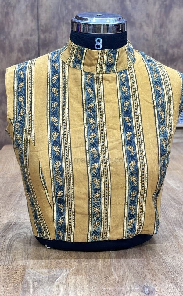 The Thari Edit- Mustard Blouse (Attachable Sleeves)