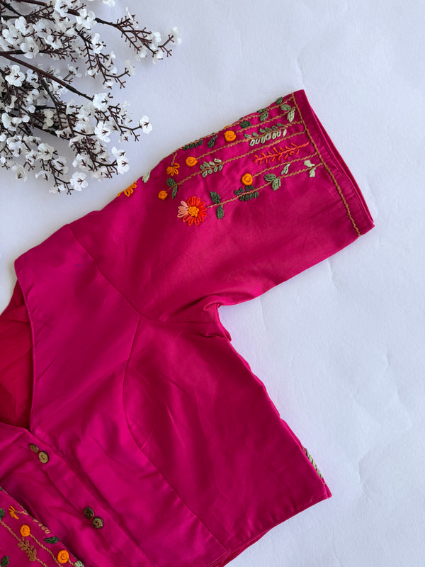 Botanica - Pink Embroidery Blouse