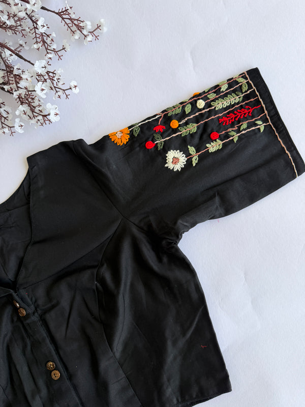 Botanica - Black Embroidery Blouse