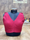 Kiara - Maroon Blouse (Attachable Sleeves)