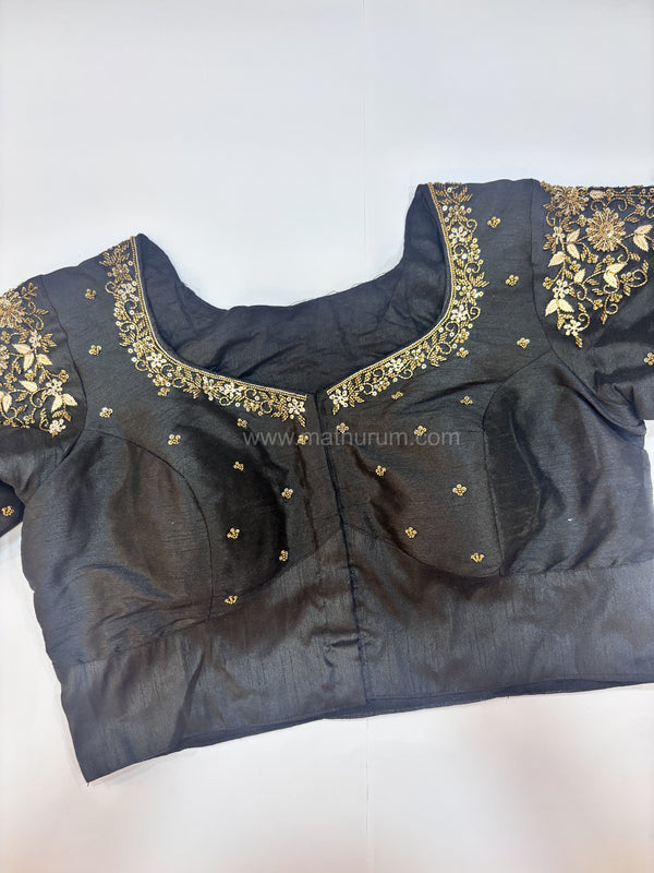 Handwork- Black Blouse Pattern 2