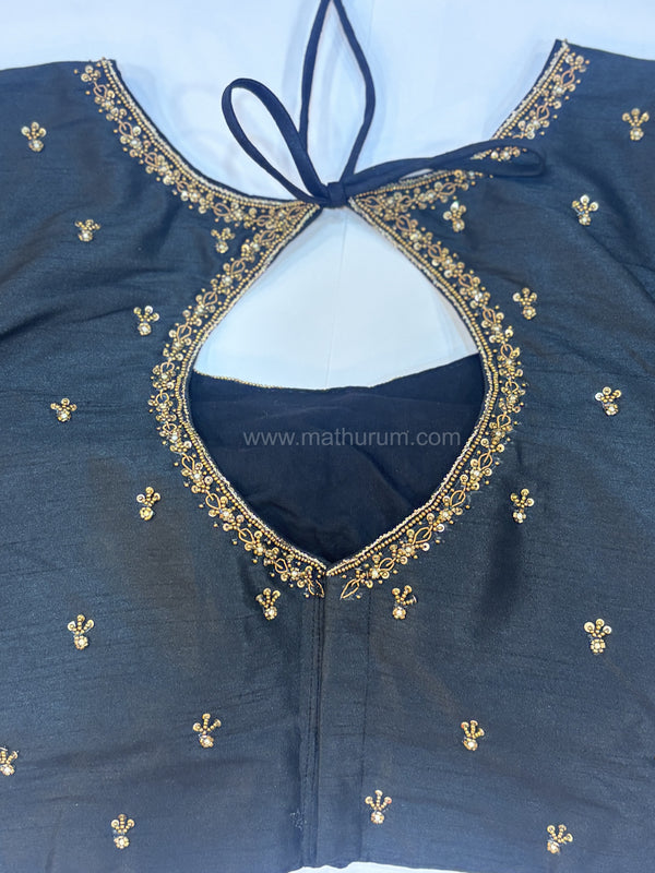 Handwork- Black Blouse Pattern 3