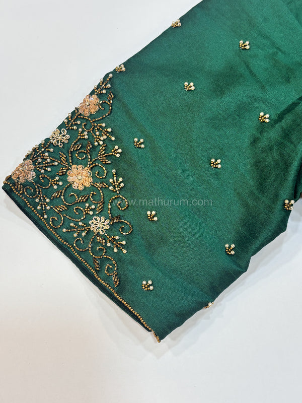 Handwork - Green Blouse Pattern 1