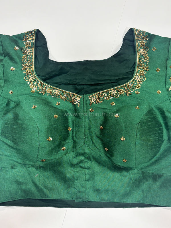 Handwork- Green Blouse Pattern 2