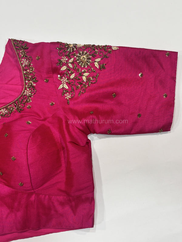 Handwork- Pink Blouse pattern 2