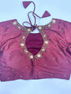 Handwork- Maroon Blouse Pattern 1
