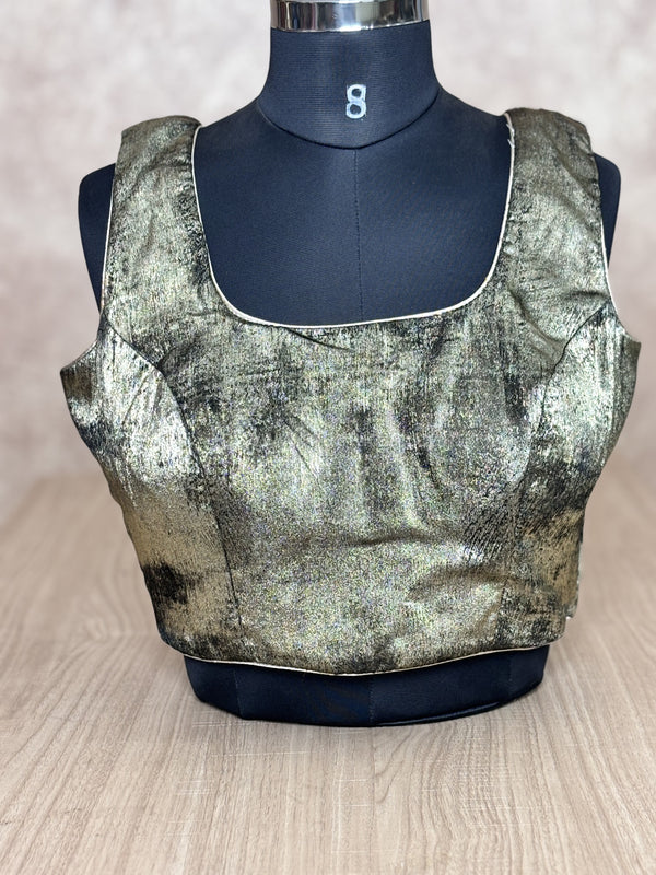 Glow Getter- Black Gold Blouse (Attachable Sleeves)