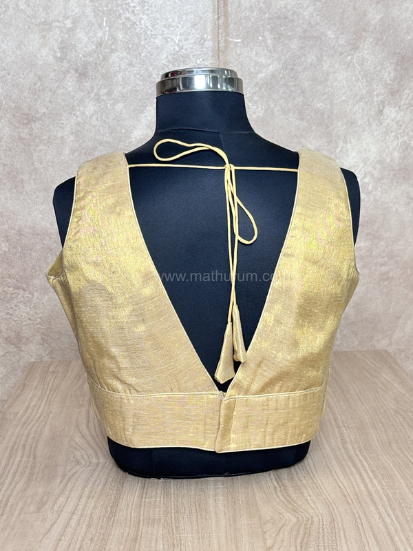 Shimmer & Sass- Gold Blouse (Attachable Sleeves)