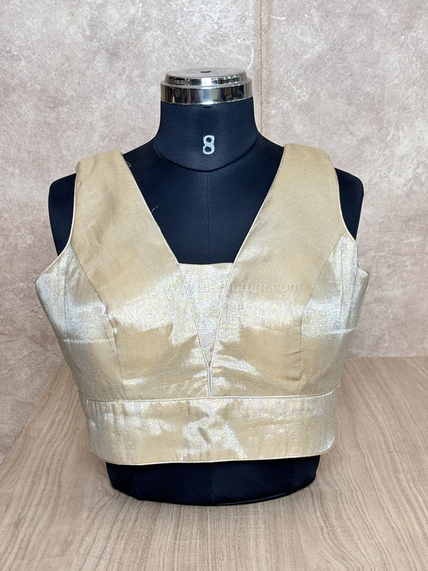 Shimmer & Sass- Antique Silver Blouse (Attachable Sleeves)