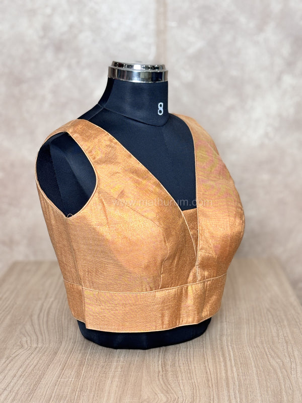 Shimmer & Sass- Copper Blouse (Attachable Sleeves)