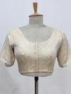 Diva- Banarasi Off-White Strechable Blouse