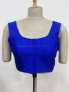 Sakki-Royal Blue Blouse (Attachable Sleeves)
