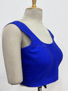 Sakki-Royal Blue Blouse (Attachable Sleeves)