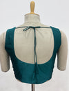 Sakki-Peacock Green Blouse (Attachable Sleeves)