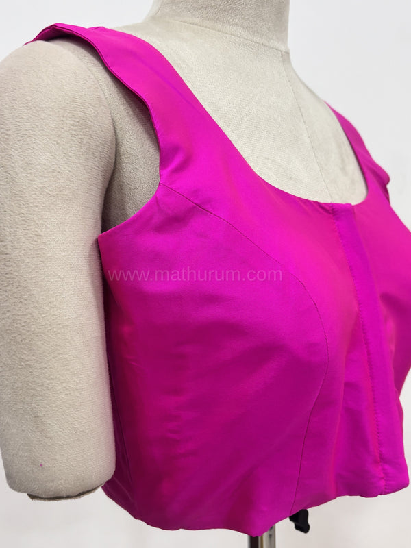 Sakki-Rani Pink Blouse (Attachable Sleeves)