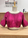 Kolam - Majenta/Green Embroidery Blouse