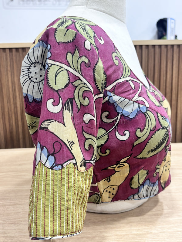 Kalam-Penkalamkari Wine Blouse