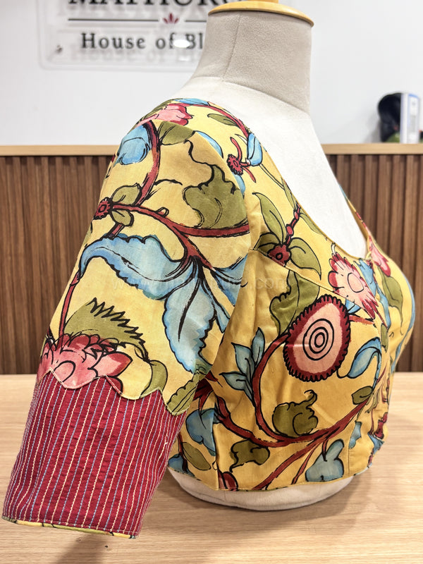 Kalam-Penkalamkari Beige Blouse