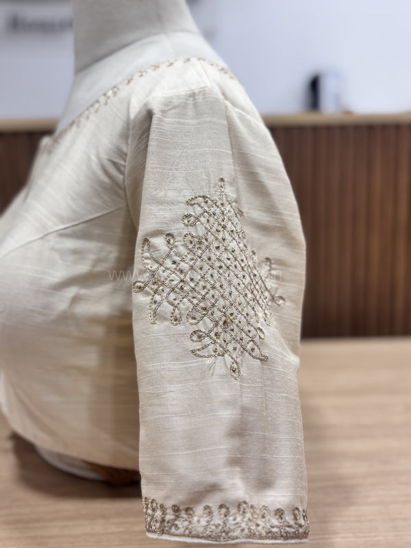 Kolam - Off-White Embroidery Blouse