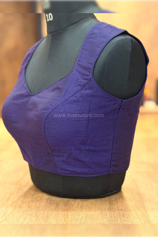 Riya - Violet Sleeveless Blouse