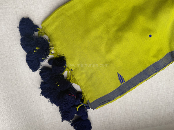 Venba - Green/Blue Cotton Saree