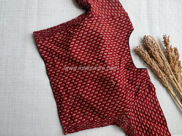 Daily Flex- Maroon Eye Strechable Blouse